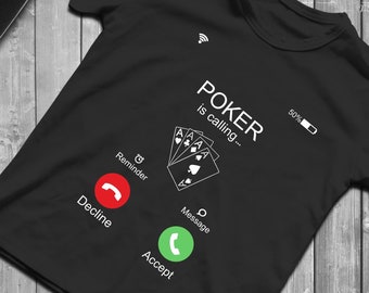 Poker is Calling SVG, Funny T-Shirt Design (Digital Files)