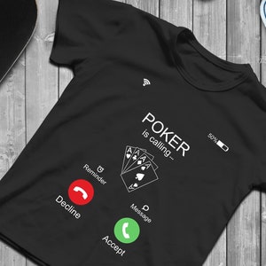 Incoming Call Poker is Calling SVG-bestanden voor Cricut en Silhouette, DTF-overdrachten, png, grappige T-shirts