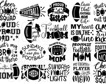 Family Football SVG Bundle | Mom, Dad, Team Designs (svg, png, dxf)
