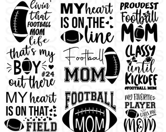 Football Mom SVG Bundle, Proud Mom Designs (Digital Download)