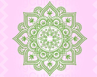 Download Cannabis Mandala Svg Etsy