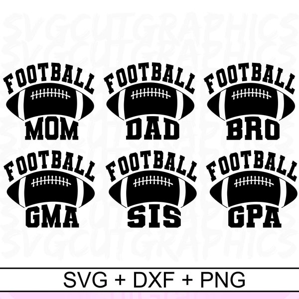 Football Family SVG Files Bundle | Family Football SVG | Football Mom Svg | Football Dad Svg| Team Svg | Funny Family Sublimation Designs