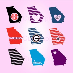 Georgia SVG Files Svg Files Georgia Svg Monogram Svg Files - Etsy