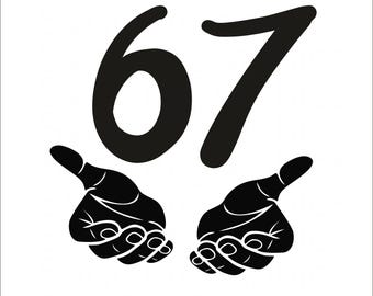 Six Seven SVG PNG Funny Design, 6 7 Viral Kids Meme, Gen Z