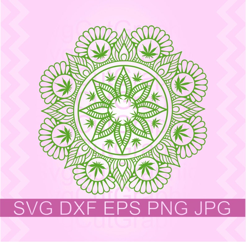 Download Mandala Marijuana Svg File 420 Svg Cannabis Mandala | Etsy
