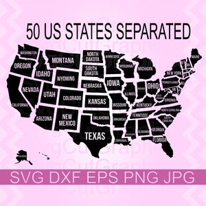 Archivos SVG de Estados Unidos separados, 4 de julio Svg estadounidense, archivo de corte SVG, archivo Svg para Cricut, archivos Svg de Silhouette, archivos Svg de Cricut