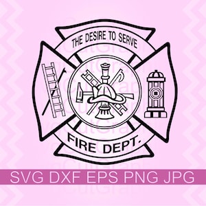 Fire Department Svg Files, Fire Dept Svg Daddy Svg Shirt Png Printable HTV Iron On SVG Files For Cricut, Maltese Cross Svg, Firefighter Svg