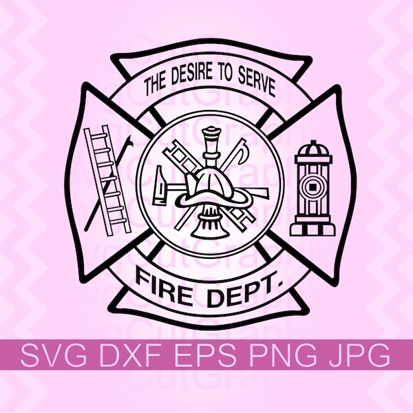 Fire Department Svg Files, Fire Dept Svg Daddy Svg Shirt Png Printable HTV Iron On SVG Files For Cricut, Maltese Cross Svg, Firefighter Svg