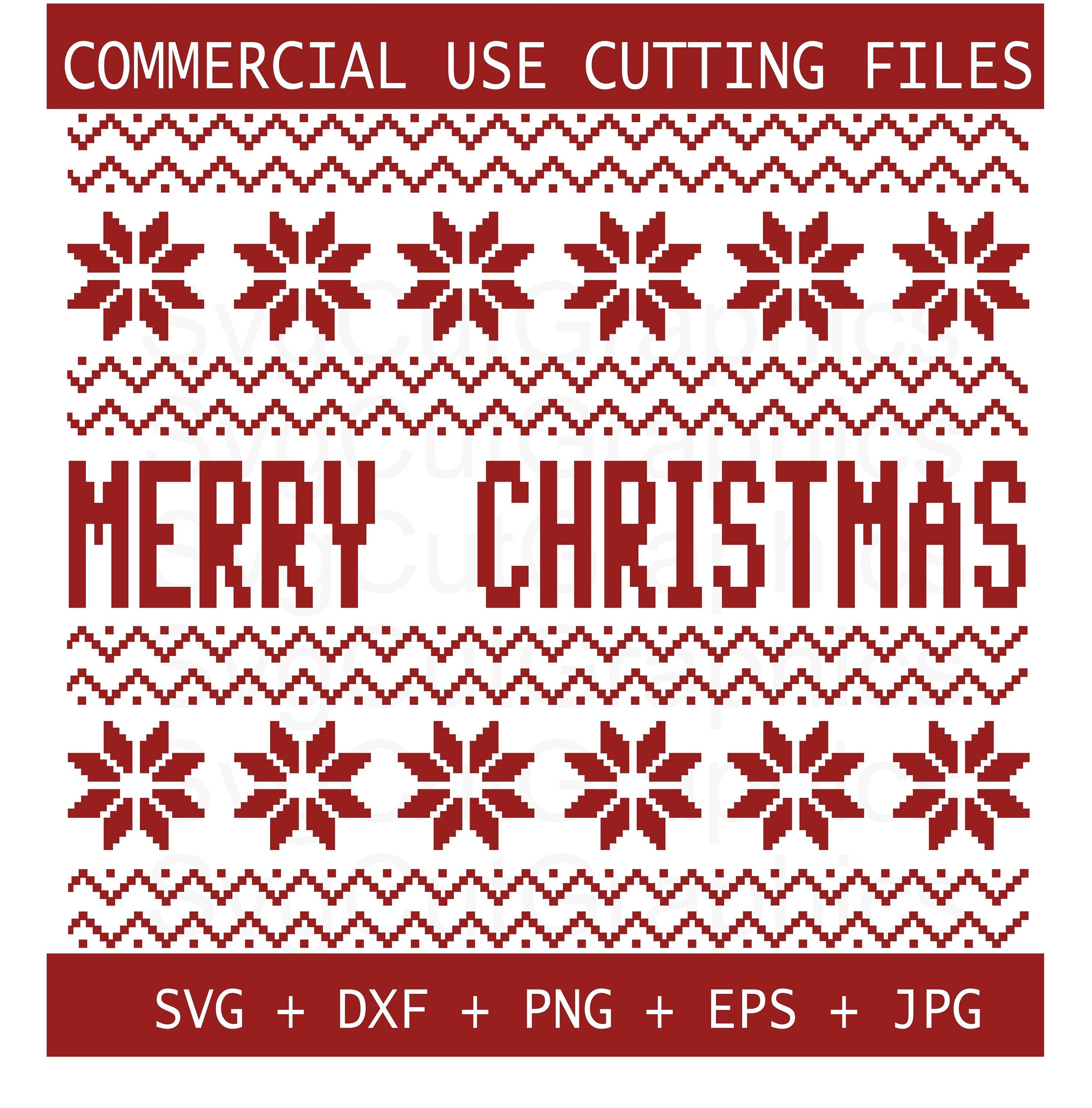 Christmas Sweater Pattern SVG Cut File By Svg Cuttables TheHungryJPEG
