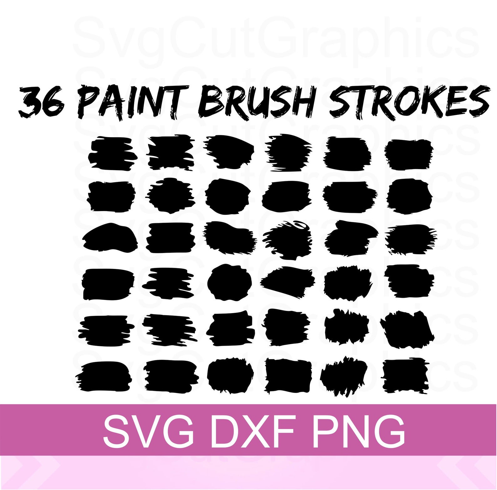 Paint Brush Strokes SVG Bundle Keychain Pattern SVG Keychain | Etsy