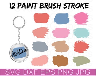 Keychain Svg Paint Brush Stroke , Cricut Svg Keychain, Paint Stroke Svg, Keychain Svg Background Template, Sublimation Design PNG