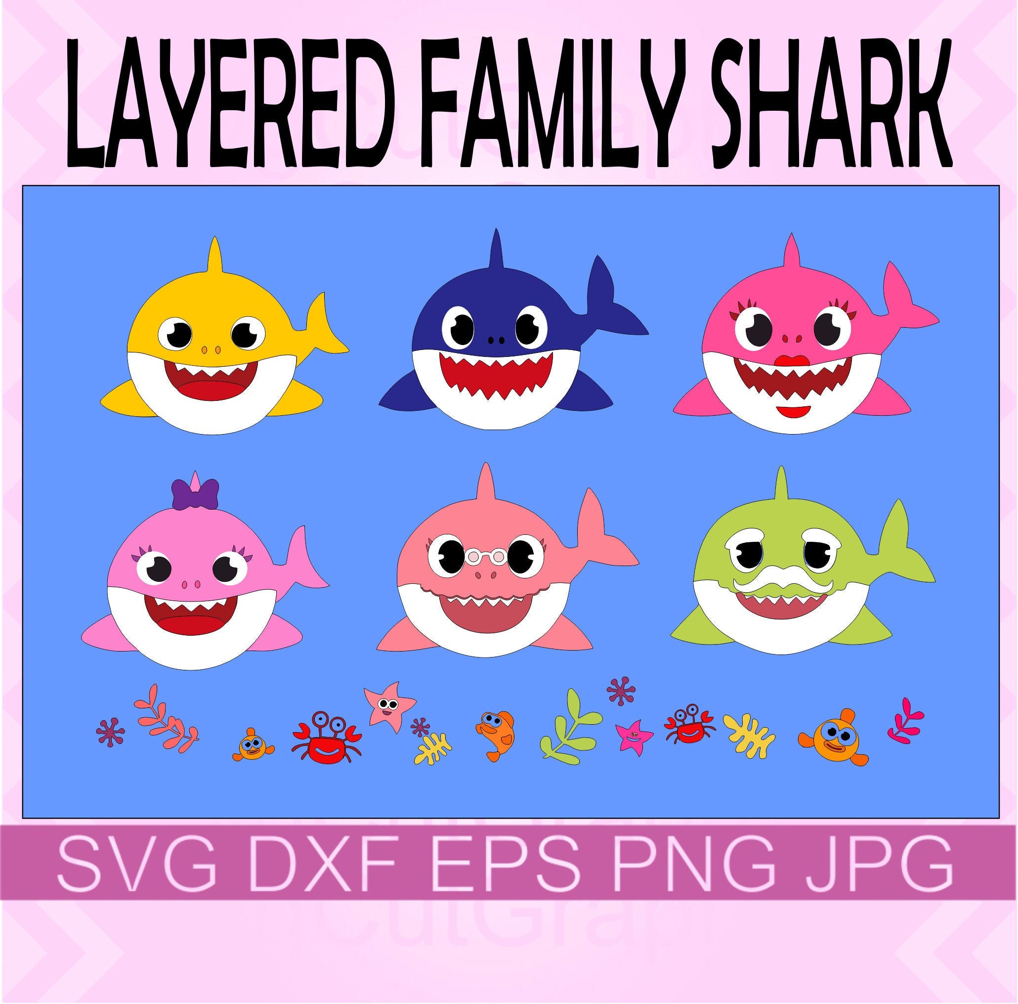 Free Free 88 Baby Shark Characters Svg SVG PNG EPS DXF File