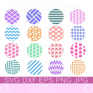 Ronde patroon SVG-bestanden, sleutelhanger Cricut-sjabloon (digitale download)