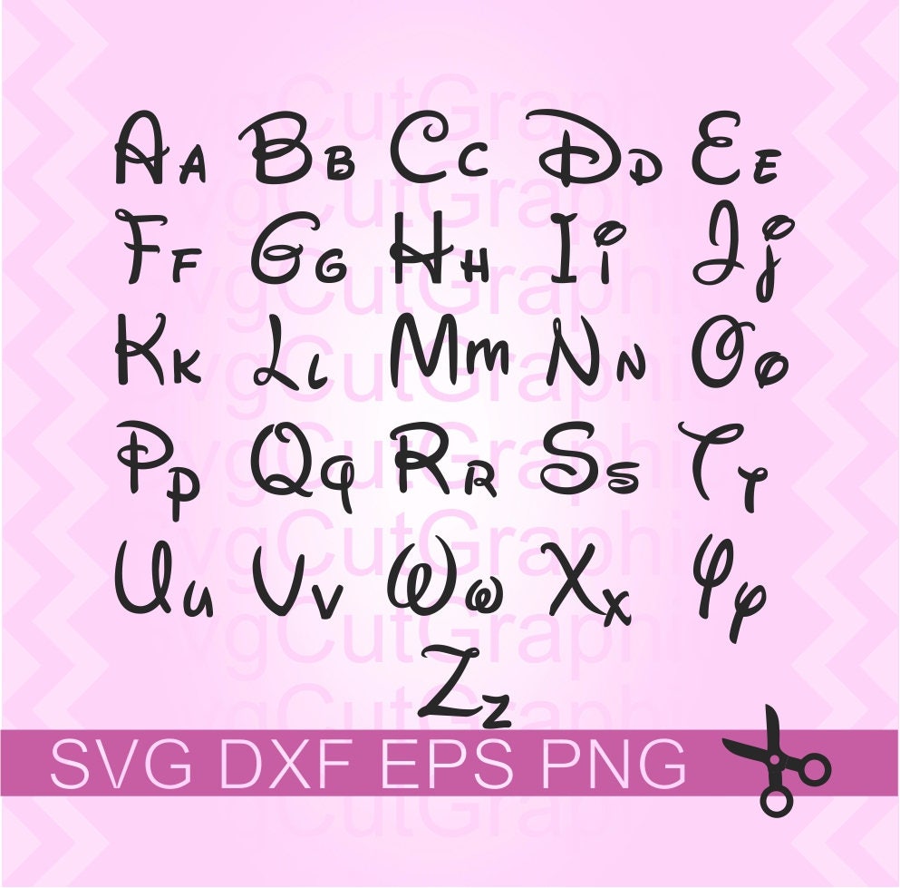 Disney Font Svg Disney Numbers Svg Disney Svg Cut File Disney Etsy