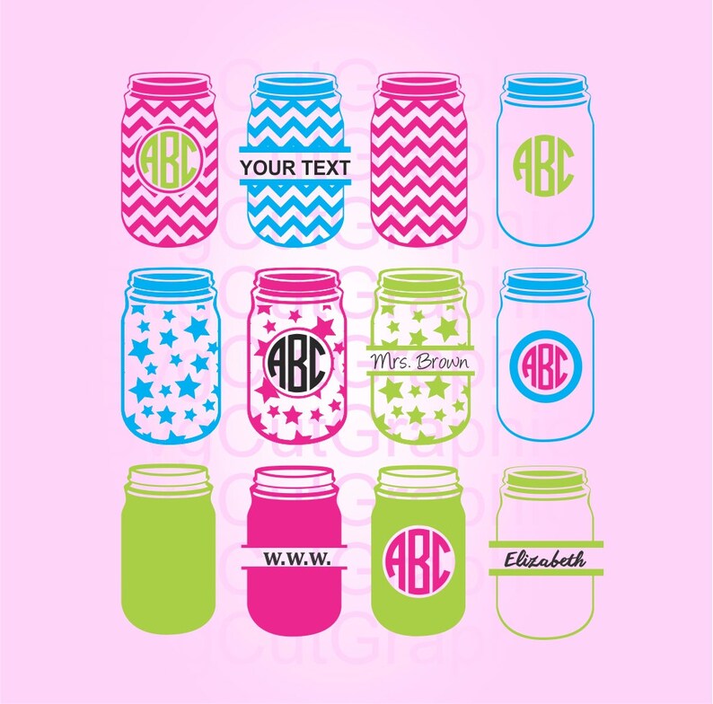 Download Mason Jar SVG Monogram Frame Svg Cut Files Svg files for ...