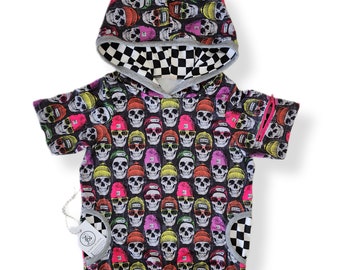 Hipster Skulls Hudson Pullover w/Zipper Sleeve