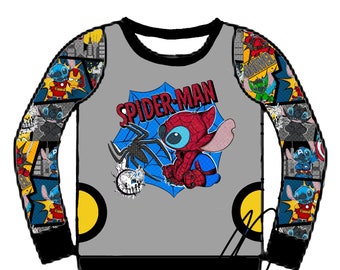 Spider Stitch Crewneck Pullover and Panel