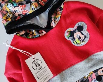 Hooded Tee Mouse & Friends W/Patch