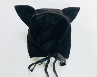 Cat Bonnet | Cute Baby Photography Prop | Kids Halloween Costume | Witches Black Cat | Garfield | Felix | Puss in Boots |Mog | Kitten Hat