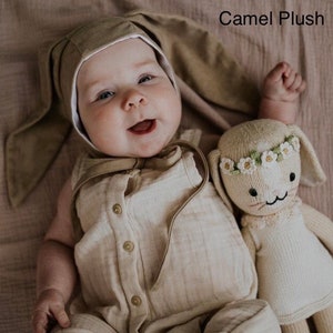 Bunny Bonnet Baby Toddler Hat Easter Hat Cute Baby Photography Prop Peter Rabbit Costume Guess How Much I Love You Animal Hat Camel Plush