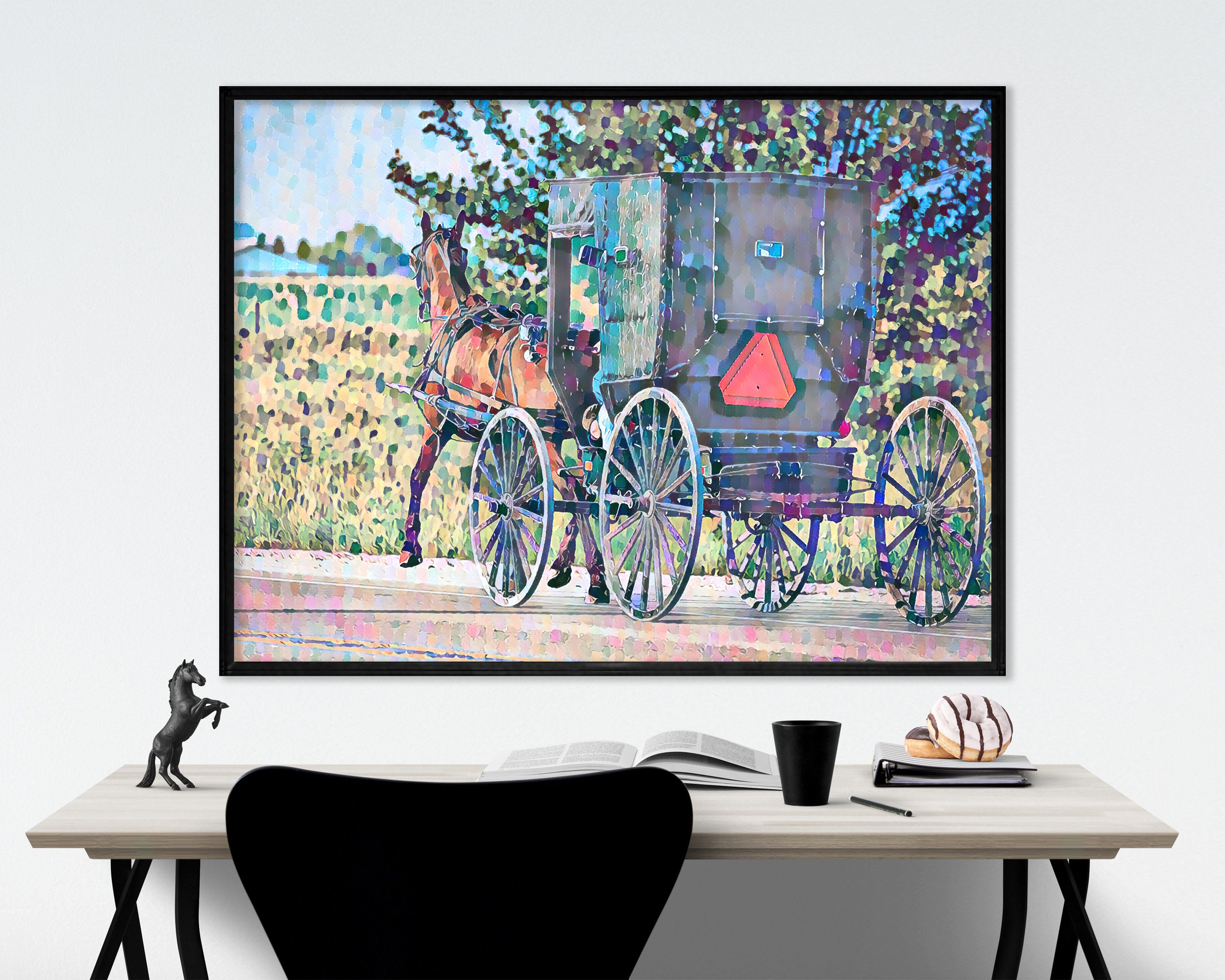 AMISH Horse &amp; Buggy Digital Wall Art Amish Printable Digital - Etsy