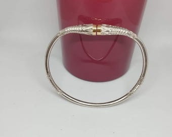 Bracelet Jonc En Argent Massif 18cm Vangovango Gasy - Détails Or, Marque SoaArtShop, Neuf Avec étiquettes