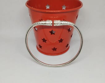 Vangovango Gasy Man bangle bracelet in solid silver from Madagascar. Ref10