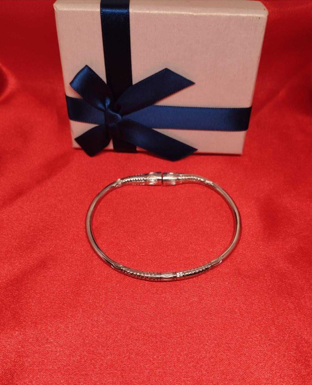 Bracelet Jonc Pour Homme En Argent Massif 950‰ - Modèle Soa Vangovango