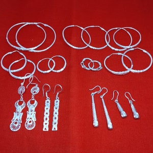 Vangovango/aloalo gasy silver earrings from Madagascar. Hoop or drop earrings of your choice. Stud earrings of your choice.
