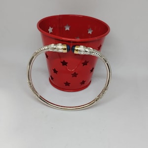 Vangovango gasy bangle bracelet in solid silver and gold from Madagascar with Sapphire cabochon Women or Men of your choice