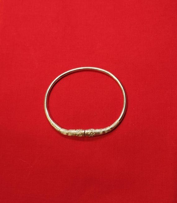 Bracelet Jonc Femme Argent Massif 950 - Avec Zircons Bleus, Marque Vangovango, Neuf Avec étiquettes