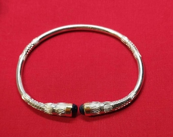 Jonc Femme Argent Massif Vangovango - Orné De Soa, Pureté 950/1000, Neuf Avec étiquettes