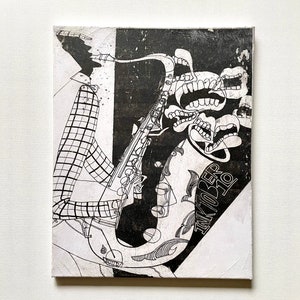 Jazz - Hand-made canvas print