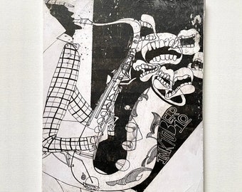 Jazz - Hand-made canvas print