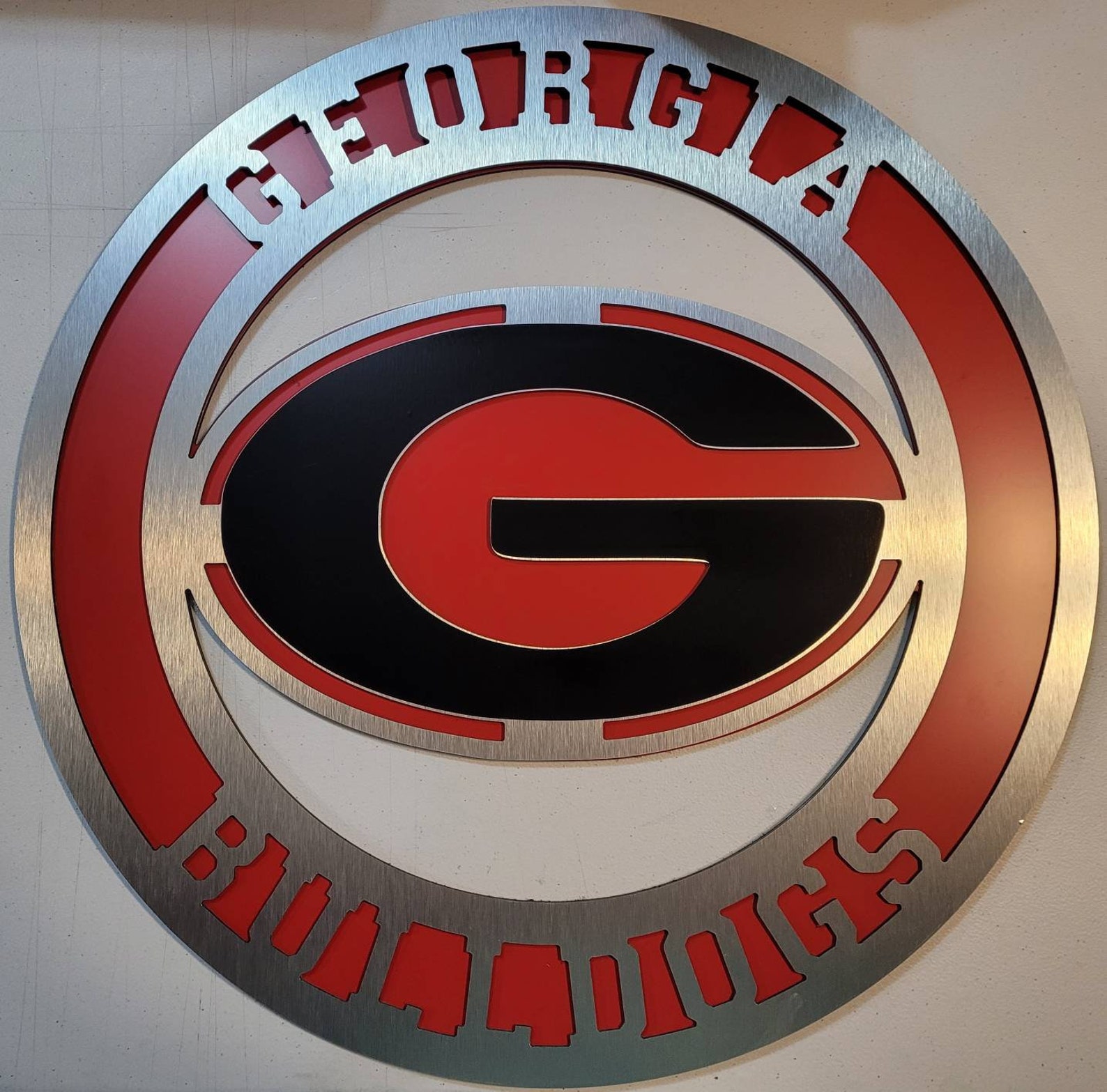 Bulldogs Football Wall Sign Brushed Silver Metal & Etsy