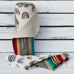 Reusable Paperless Towels ~ 2-Ply ~ Build Your Own Roll ~ 100% Cotton ~ 11.5” Square  ~ Quilted ~ Finished Edges ~ Made the in USA