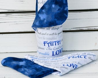 Toallas sin papel reutilizables Faith ~ Heavy Duty 2 capas ~ 100% algodón ~ 11.5" Square ~ Acolchado y pespunteado ~ Bordes acabados ~ Fabricado en los EE. UU.