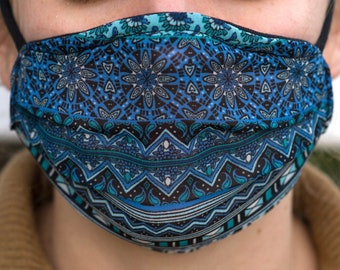 Thin Scarf Mask | Breathable One Layer Face Mask | Child to Adult Sizes | Adjustable | Ultra Light | Nose Wire | Handmade in the USA