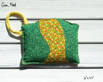 Bolsa de calentamiento y enfriamiento de arroz acolchado / Funda de algodón / Hecho a mano en los EE. UU.