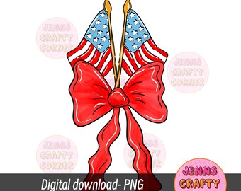Kokette 4. Juli PNG Design - Amerikanische Flaggen PNG-trendige Shirt Design-Digitale Datei