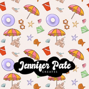 Summer Beach | Boho seamless File | Repeating File | Seamless Pattern | Fabric Sublimation