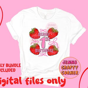 Berry First Birthday Family PNG design, berry birthday - mama and me berry family shirt- trendy shirt design,  Digital File