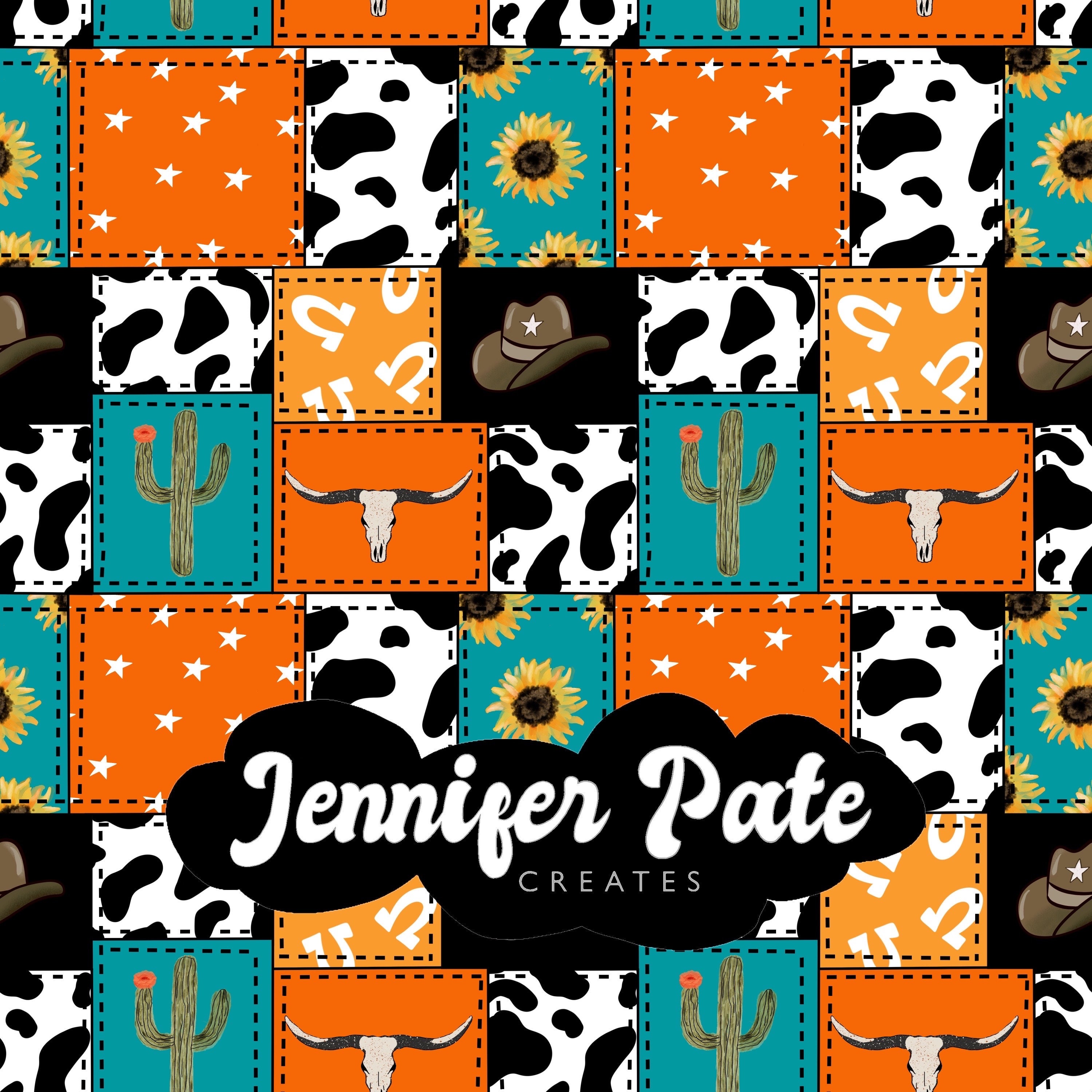 Red Western Repeat Pattern Western Patchwork | Western Seamless File | Repeating File | Seamless ...
