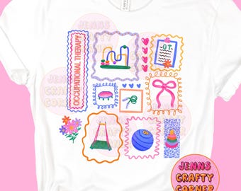 Diseño PNG de terapia ocupacional: Regalo colorido y preppy para OT (descarga digital)