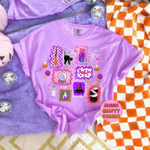 Spooky preppy Halloween Frames PNG design  - Trendy Halloween shirt PNG-  colorful Spooky season shirt Digital File, Halloween sublimation