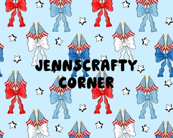Patriotic Coquette | 4th of July Coquette Seamless File | Repeating File | Seamless Pattern | Fabric Sublimation