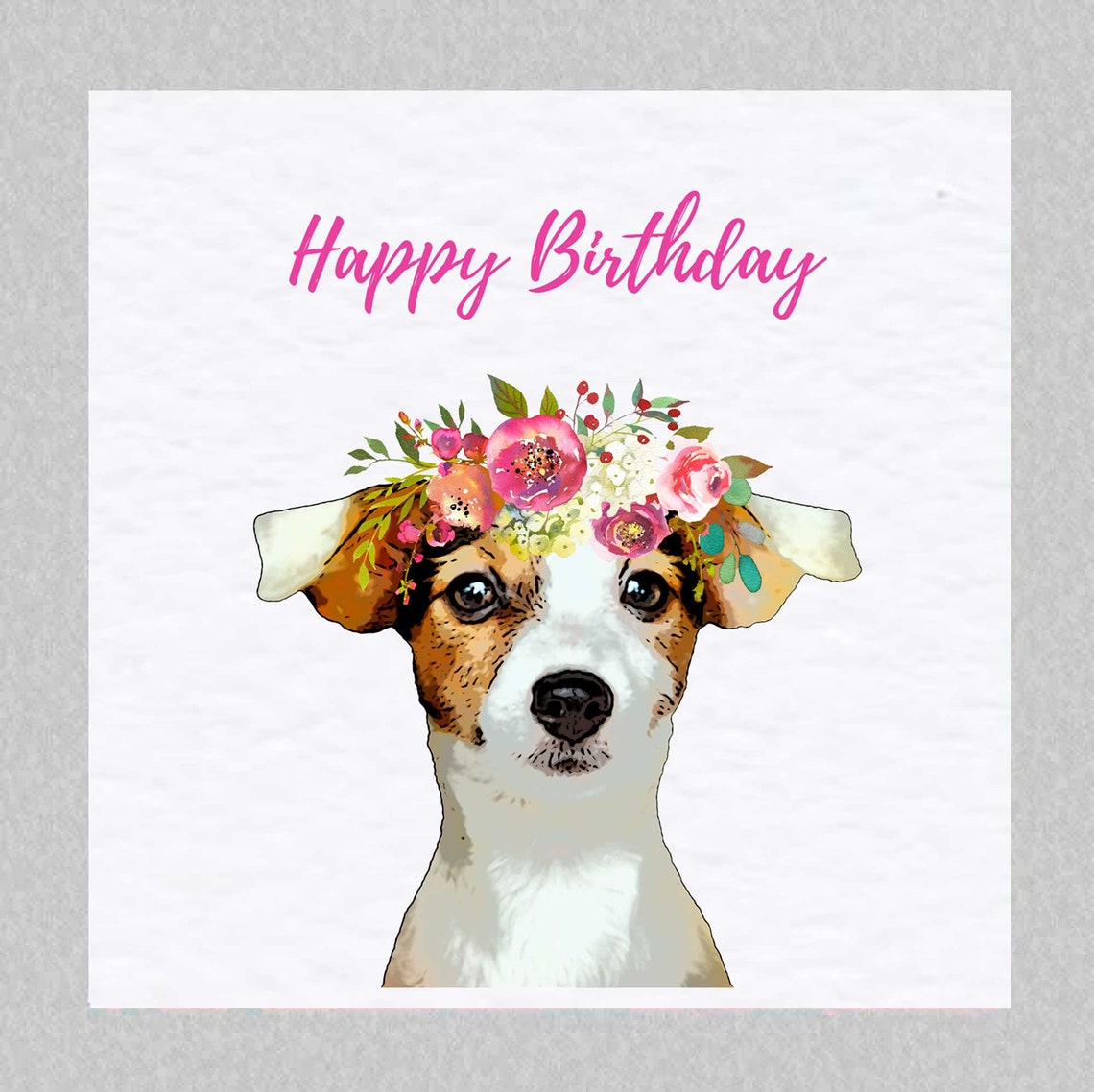Jack Russell Birthday Card Cute Dog Greeting Card Etsy UK