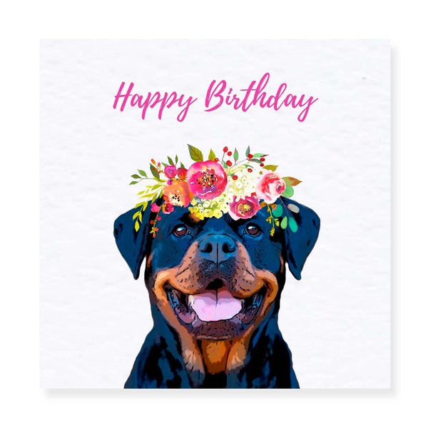 Rottweiler Birthday  Card -   Rottweiler Greeting Card