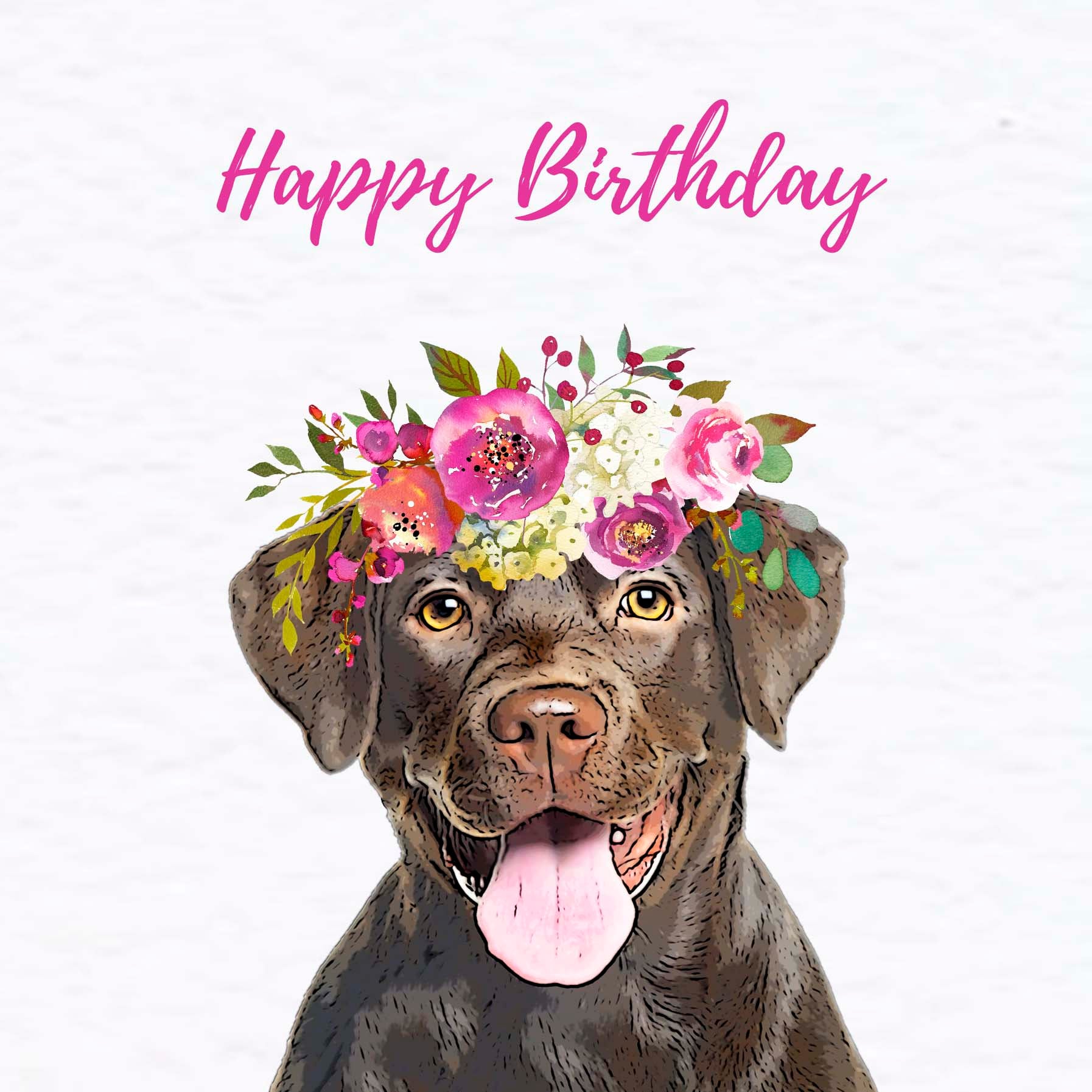 Chocolate Labrador Birthday Card Cute Dog Greeting Card - Etsy
