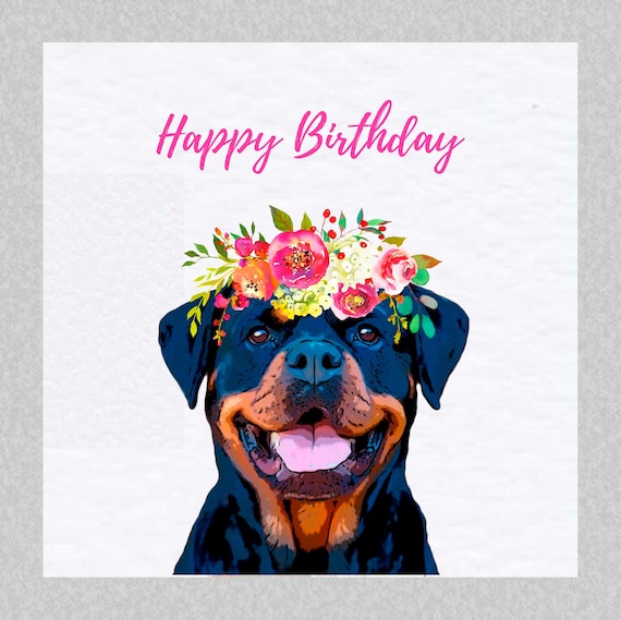 happy birthday with rottweiler